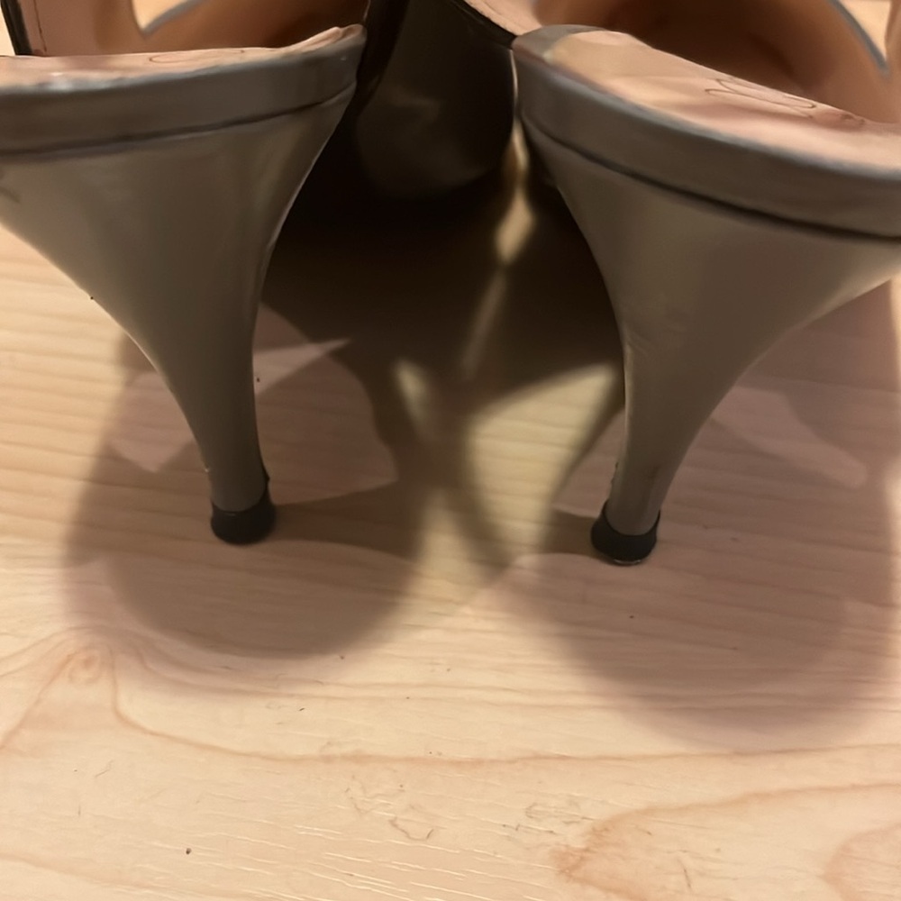 Vintage Pacesetter gray & black sling back heels 7.5‎ - Picture 9 of 13